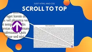 How to add a Scroll to Top in a Website | 💯 Easy Way 🔥