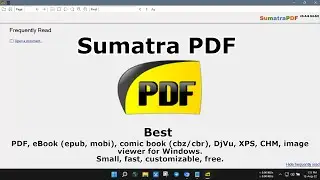 Sumatra PDF | An Open Source PDF Reader | 2022