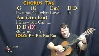 I Want To Know What Love Is (Foreigner) Guitar Cover Lesson in Em with Chords/Lyrics - Munson