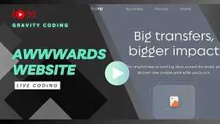 Awwwards Website Design | Landing Page | LIve Coding with @gravitycoding