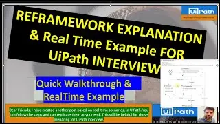 UiPath ReFramwork Full Course | UiPath ReFramework Overview |  ReFamework  Excel Orchestartor Queue