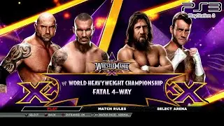 WWE 2K15 PS3 - Randy Orton VS Daniel Bryan VS Batista VS CM Punk '12-'13 - Fatal 4-Way