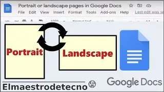 How to apply landscape format to a page in Google Docs- Rotate a document. Page orientation.