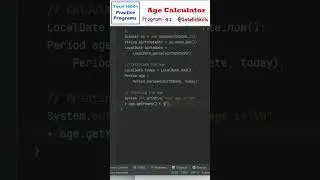 Age Calculator Program in Java #Shorts #java #coding #programming #trending