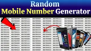 Random Mobile Number Generator Online | How to Generate Random Phone Numbers in Bulk?