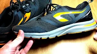 Kalenji Run Active Black Orange running shoes from Decathlon