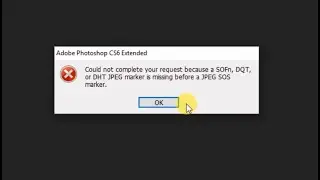 How to Fix JPEG File Photoshop Opening Error  Could not complete your request because a SOFn, ...