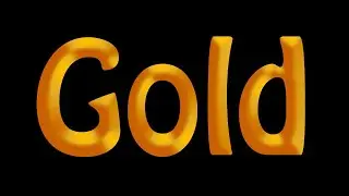 How to make gold color letters on Adobe Photoshop