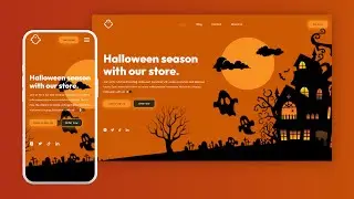 Responsive Website using HTML and CSS Step By Step | Halloween Website Design Tutorial