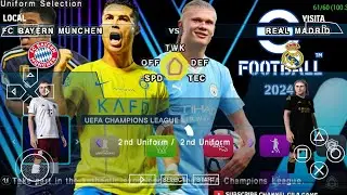 eFOOTBALL PES 2024 PPSSPP Offline Real Faces Camera Far New Kits & Latest Transfers 2024 Graphics HD