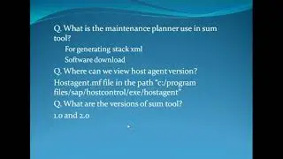 SAP BASIS INTERVIEW QUESTIONS  - SUM TOOL