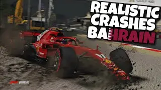 REALISTIC F1 CRASHES BAHRAIN GP!