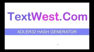 Adler32 Hash Generator