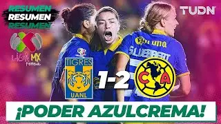 Resumen y goles | Tigres 1-2 América | Liga Mx Femenil - CL2024 J14 | TUDN