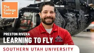 Learning to Fly: Preston shows off SUU's aviation program.