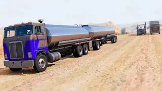 BeamNG Drives - Racing All New T-Series BigRig On The Long Bumpy Desert Road