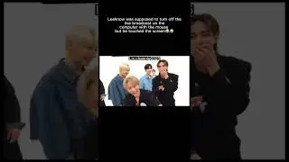 Leeknow was supposed to turn off the live on the computer with a mouse but he touched the screen😂🤣