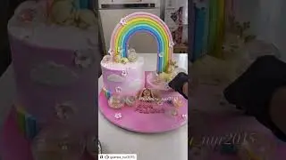 Торт с радугой на годик. Алматы