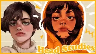 SPEEDPAINT ✦ STYLIZED HEAD STUDIES!