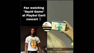 Fan Watching “Squid Game” At Playboi Carti Concert 📱