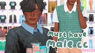 must have male cc clothes with links! (maxis match) | sims 4