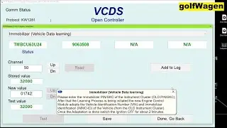 VW engine ecu swap /immobilizer vehicle data learning/