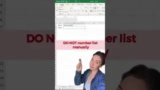 ✅ How to Create Dynamic Numbered List in Excel 