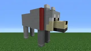 Minecraft Tutorial: How To Make A Wolf Statue