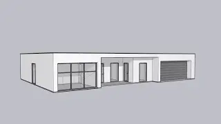 Проект современного дома 197м² в SketchUp