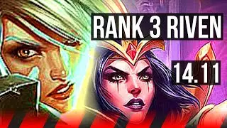 RIVEN vs LEBLANC (TOP) | Rank 3 Riven, 5/0/2, 1500+ games | BR Challenger | 14.11