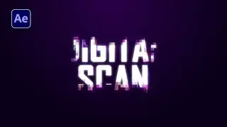 Digital Scan Text Reveal Animation in After Effects - After Effects Tutorial - Typography Animation