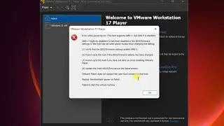 How to fix  Error while powering on : This Host Supports AMD-V, But ... on VMware Workstation