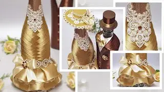 🌹Wedding Anniversary gift for parents or friends👍MK on the decor of the bottle 