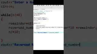 Enter a Number and Reverse it #learnprogramming #shorts