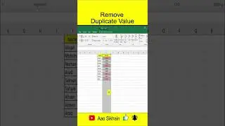 Remove Duplicate Values in Excel