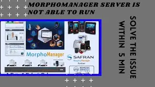 MORPHOMANAGER SERVER IS NOT ABLE TO RUN | SOLVe THE ISSUE WITHIN  5 MIN