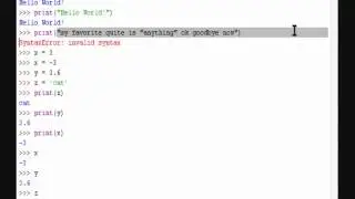 Python Tutorial 3 - Print Function and More Variables
