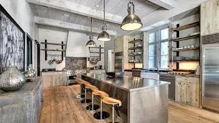 Chic Kitchen Design With Industrial And Rustic Touches