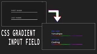 Css Gradient Input Field Animation @TonuDipa Coding