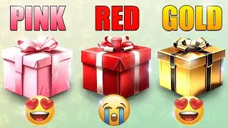 Choose Your Gift 🎁 🎁🎁 Pink, Red or Gold | Three Gift Box | Challenge