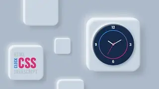 Animated Working Analog Clock using Html CSS & Javascript