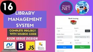 Library Management System Project with source code in ASP.NET Part-16 | Issue Return | Live Training