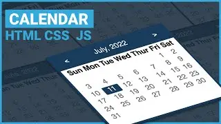 How to create a Calendar with HTML, CSS and JavaScript || Custom Date Picker