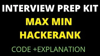 Max Min Hackerrank Solution