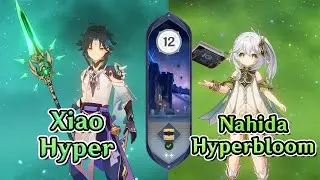 C0 Xiao Hypercarry & C0 Nahida Hyperbloom | 4.4 Spiral Abyss | 9 Star Clear | Genshin Impact 4.4