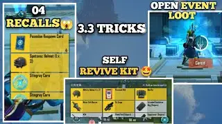 Get 4 recalls, self revive kit😱in 3.3 update Pubg mobile | how to open event loot in 3.3 update Pubg