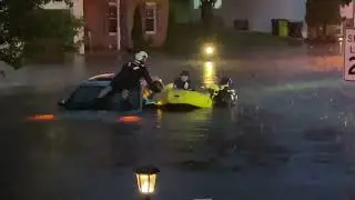 Multiple Motorists Trapped in Cars in Maryland Neighborhood During Insane Flooding