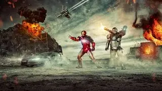 Speed Retouching Ironman & War Machine Composite