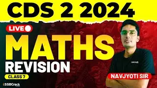 CDS 2 2024 Exam Maths Live - Revision - Class 7