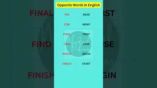 Opposite Words In English | Learn English 